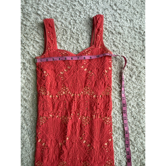 Women's Free People Dress M/L Red Sleeveless - Picture 3 of 6